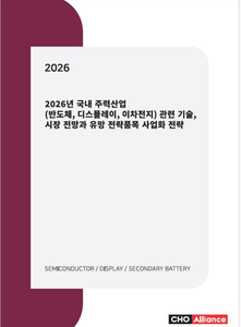 2026년 국내 주력산업(반도체, 디스플레이, 이차전지) 관련 기술, 시장 전망과 유망