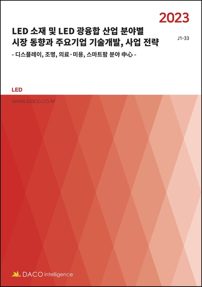 LED 소재 및 LED 광융합 산업 분야별 시장 동향과 주요기업 기술개발, 사업 전략