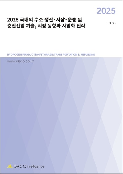 2025 국내외 수소 생산·저장·운송 및 충전산업 기술, 시장 동향과 사업화 전략