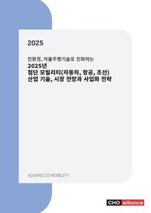 친환경, 자율주행기술로 진화하는 2025년 첨단 모빌리티(자동차, 항공, 조선) 산업 기술, 시장 전망과 사업화 전략